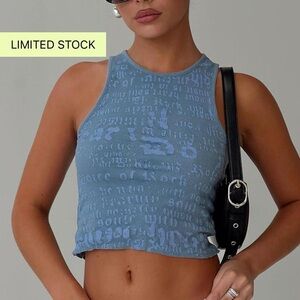 Princess Polly Abdiel Top Blue NWT